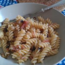 fusilli speck e funghi